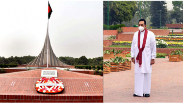 জাতীয় স্মৃতিসৌধে শ্রীলংকার প্রধানমন্ত্রীর শ্রদ্ধা নিবেদন