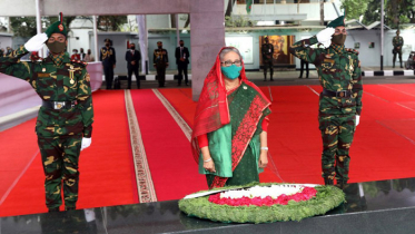 স্বাধীনতা দিবসে বঙ্গবন্ধুর প্রতি প্রধানমন্ত্রীর শ্রদ্ধা নিবেদন