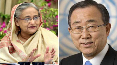 প্রধানমন্ত্রীকে বান কি মুনের ফোন