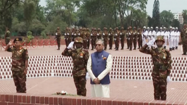 জাতীয় স্মৃতিসৌধে শহীদদের প্রতি নবনিযুক্ত রাষ্ট্রপতির শ্রদ্ধা