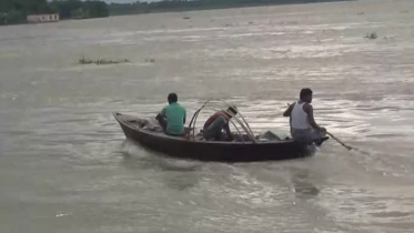 দৌলতদিয়ায় পদ্মার পানি বিপদসীমার ৪৪ সি.মি উপরে