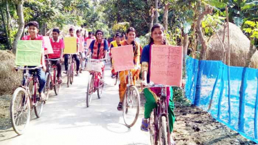 নারী ও শিশুর প্রতি সহিংসতারোধে নড়াইলে সাইকেল র‌্যালি