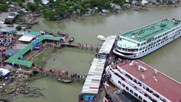 নদীবন্দর সমূহে সতর্ক সংকেত
