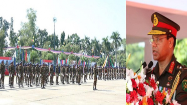 সেনাবাহিনীর ৪টি ইউনিটকে রেজিমেন্টাল কালার প্রদান