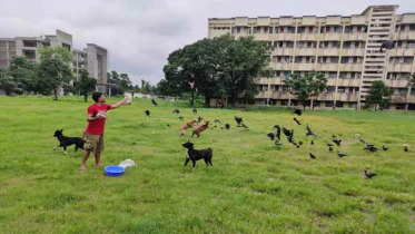 ভ্রাম্যমাণ প্রাণীদের পাশে শেকৃবি`র শিক্ষার্থীরা