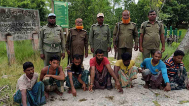 সুন্দরবন থেকে ট্রলার ও ফাঁদসহ আটক ৭ হরিণশিকারি