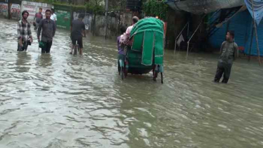 সুনামগঞ্জে বন্যার অবনতি,লাখো মানুষ পানিবন্দী 
