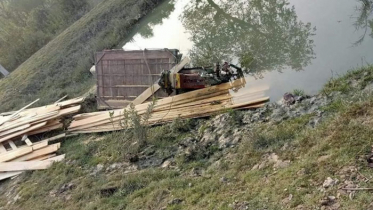 গাছ বোঝাই টমটম উল্টে পুত্র নিহত, পিতা আহত