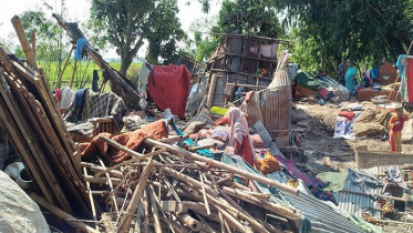 সুনামগঞ্জে টর্নেডোতে শতাধিক কাঁচাঘর বাড়ি বিধ্বস্ত