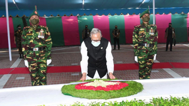জাতির পিতার সমাধিতে রাষ্ট্রপতির শ্রদ্ধা