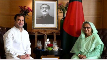রাহুল গান্ধীর সঙ্গে প্রধানমন্ত্রী শেখ হাসিনার সাক্ষাৎ