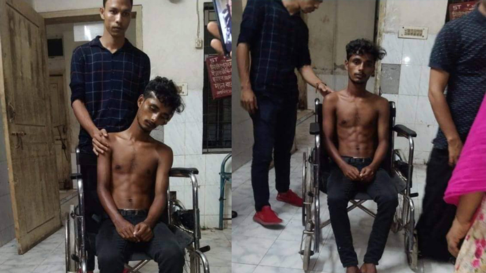 হাসপাতালে চিকিৎসাধীন আহত আরিফ হাওলাদার (২০) হাসপাতালে চিকিৎসাধীন আহত আরিফ হাওলাদার (২০)